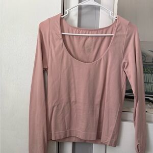 A New Day Pink Fitted Long Sleeve Blouse